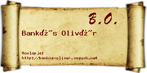 Bankós Olivér névjegykártya