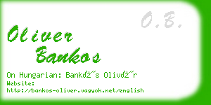 oliver bankos business card